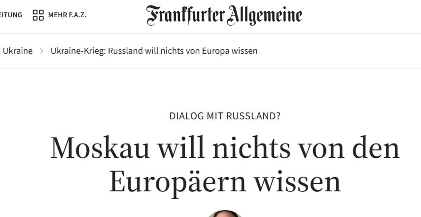 Москва, по мнению издания, считает европейцев бесполезными смутьянами, которые разрушили шансы на мир на Украине отсутствием конструктивного подхода