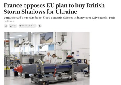 The Telegraph: Франция выступает против плана ЕС купить британские Storm Shadows для Украины