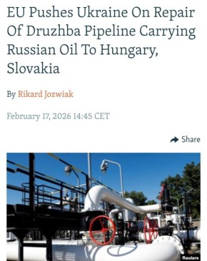 Нефть и давление: ЕС торопит Киев с ремонтом «Дружбы» для отправки российской нефти