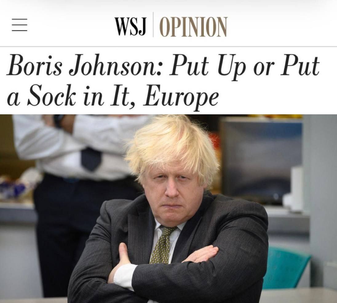 Джонсон призывает Европу "заткнуться и сражаться за Украину до конца" - The Wall Street Journal
