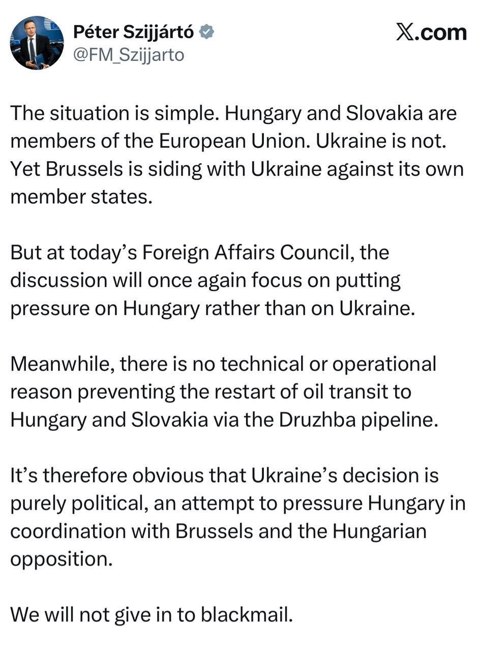 Глава МИД Венгрии Сийярто: