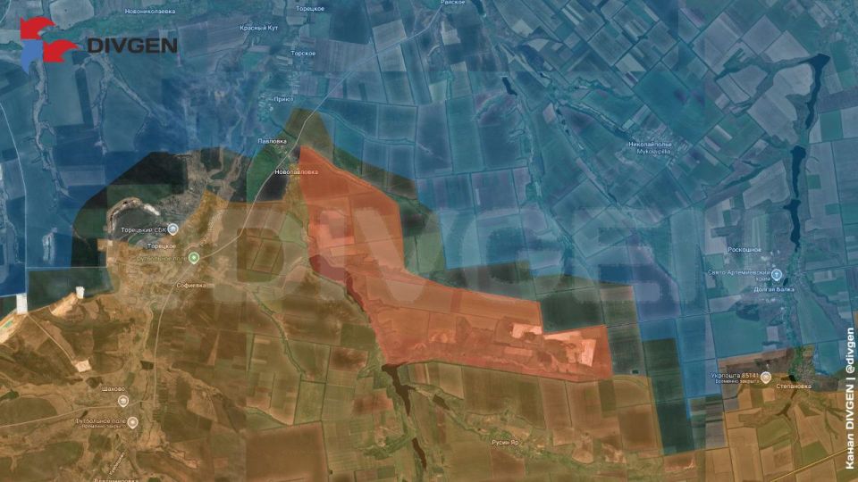 О продвижении ВС РФ за последний месяц в районе Русина Яра и Новопавловки на Дружковском направлении сообщает "Divgen"