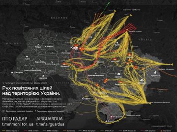 Юлия Витязева: Ориентировочный маршрут наших ракет и БПЛА над Украиной сегодня ночью
