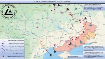 Анимированная схема ударов по территории Украины 26 февраля 2026 – 27 февраля 2026 года
