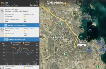 ������ �� ������ Flightradar �����, ��� ������������ ������ �������� HH-60W ��������� ����� �� ����� 5-�� ����� ��� ��� � ������������� ��������� � ����