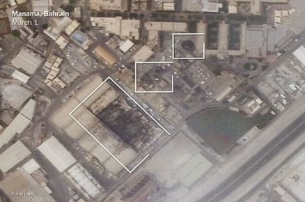 Разрушения после ударов Ирана по базе Пятого флота США в Бахрейне публикует издание Mehr