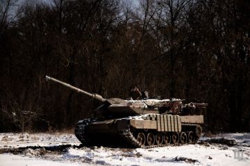 На кадрах - немецкий танк Leopard 2A6 на вооружении 21-й механизированной бригады ВСУ