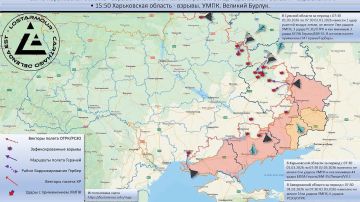 Анимированная схема ударов по территории Украины 01 марта 2026 – 02 марта 2026 года