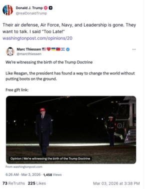 Уже слишком поздно вести переговоры с Ираном — Трамп