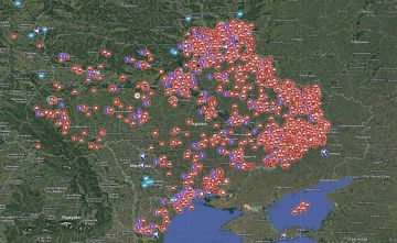 Карта зафиксированных прилётов БПЛА Герань-2/3/БМ-35 и прочих, по территории Украины за последние девять месяцев