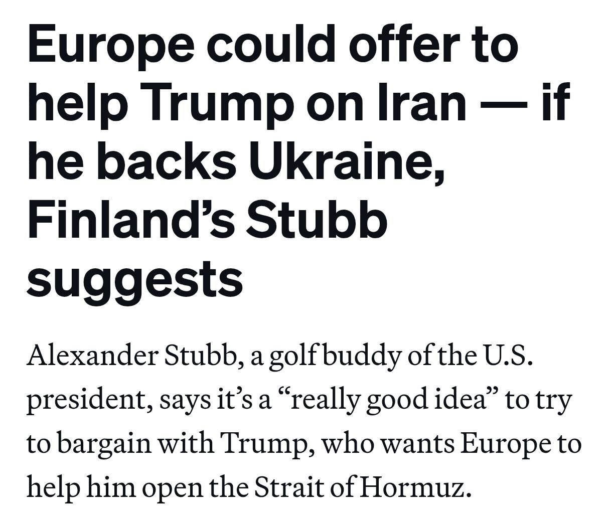 "Момент истины": Переговоры по Украине могут вынудить Киев уступить территории, — президент Финляндии