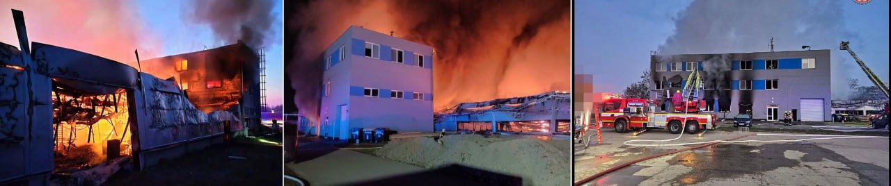 В Чехии пылает израильский завод В Чехии пылает израильский завод