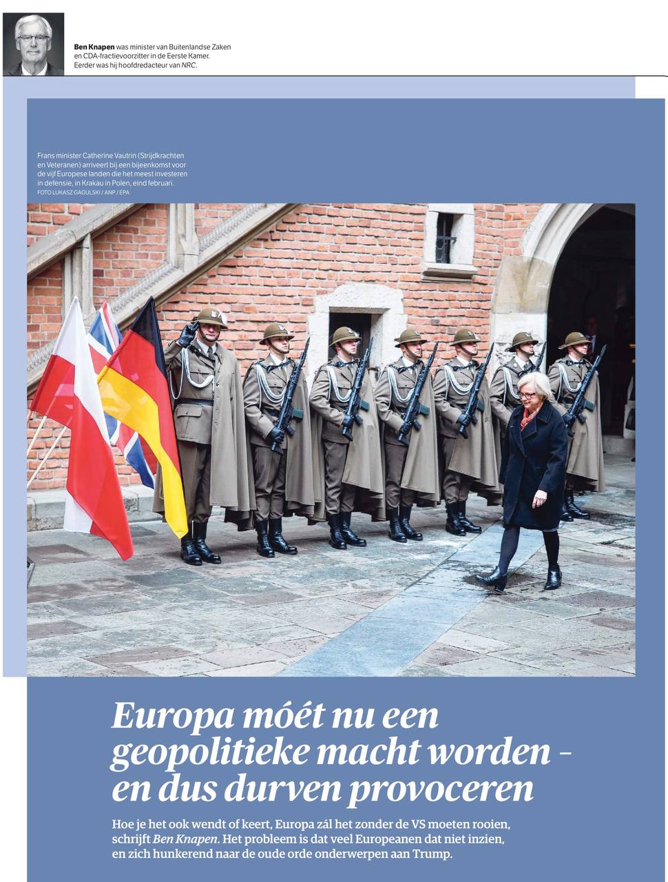 Владимир Корнилов: Сегодня на страницах главной русофобской газеты Нидерландов NRC ее бывший главред Бен Кнапен, который заодно был главой МИД этой страны, написал большую программную статью под заголовком: «Европа должна...