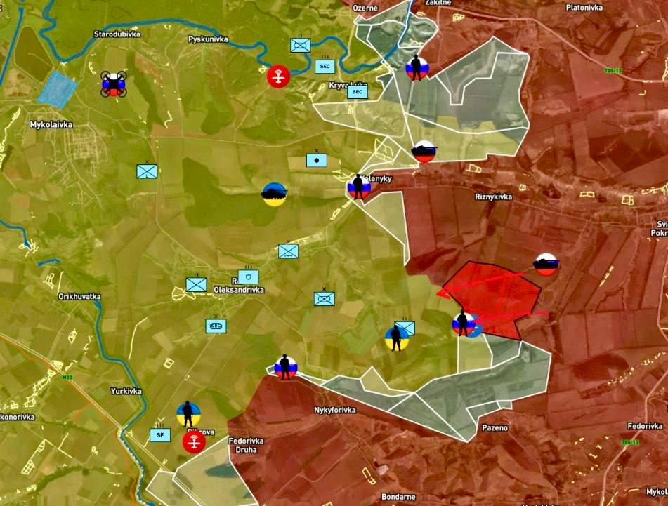 Родион Северьянов: Славянское направление. ВС РФ увеличили зону контроля севернее Пазено до 2 км по фронту Родион Северьянов: Славянское направление. ВС РФ увеличили зону контроля севернее Пазено до 2 км по фронту
