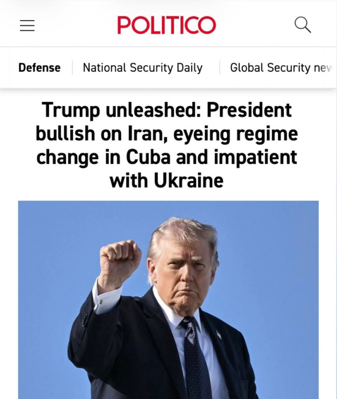 Алексей Журавлев: Трамп заявил, что Куба падет вслед за Ираном - Politico