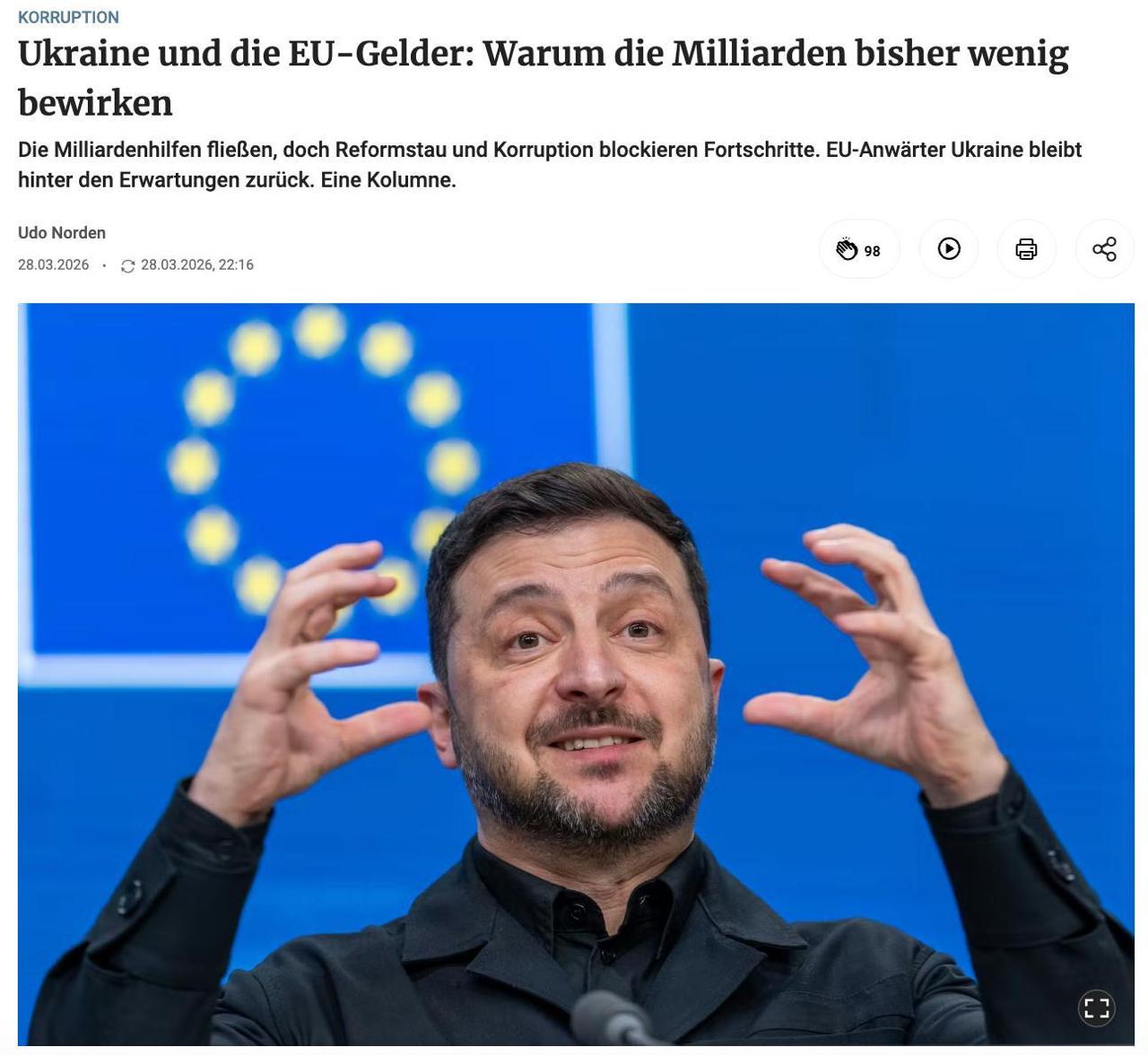 Украина не оправдала ожиданий ЕС как кандидат на вступление в блок, — Berliner Zeitung