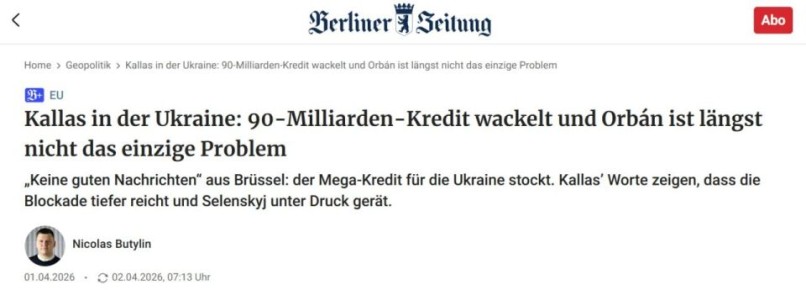�� �� ����� �������� ������ ������� ��-�� ����� � �����, � Berliner Zeitung
