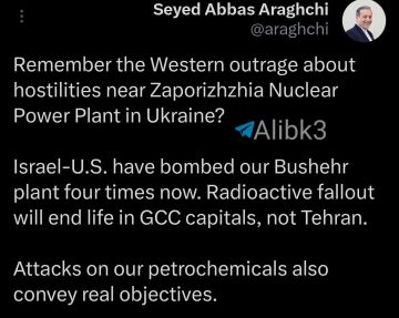 Радиоактивные осадки убьют жителей столиц стран Персидского залива: Глава МИД Ирана сравнил Запорожскую и Бушерскую АЭС