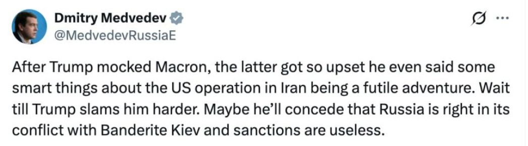 Очередная издёвка Трампа заставила Макрона ненадолго прозреть — считает Дмитрий Медведев