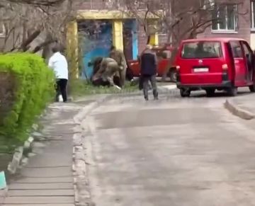 На видео попала отработка норматива по отлову ухилянтов на Украине