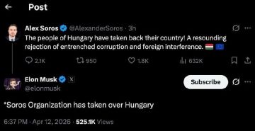 Маск заявил о «захвате Венгрии структурами Сороса» после выборов