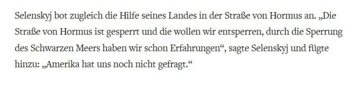 Вызывайте санитаров!. Зеленский обещает открыть Ормузский пролив