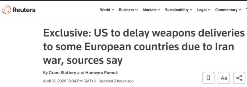 Reuters: ��������� ��������, ��� ��� ������� �������� ������ � ��������� ����������� ������ ��-�� ����� � ������