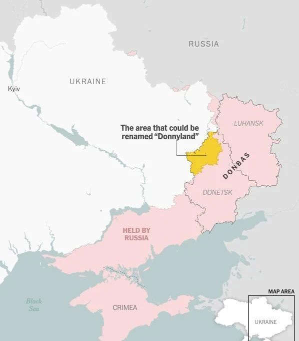 Михаил Онуфриенко: Думал шутка, открыл New York Times, пришлось поверить: Украина действительно предлагала переименовать часть Донбасса, временно подконтрольную ВСУ, в Донниленд для поддержки Трампа: украинские чиновники... Михаил Онуфриенко: Думал шутка, открыл New York Times, пришлось поверить: Украина действительно предлагала переименовать часть Донбасса, временно подконтрольную ВСУ, в Донниленд для поддержки Трампа: украинские чиновники...