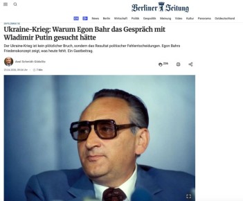 ������������� ������������� �������� ������� ������ ������ � ���������� �������, � ����� Berliner Zeitung, �������� �� ��������� ����� ����