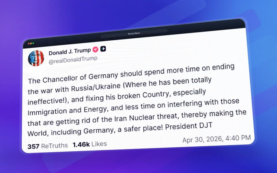 Канцлеру Германии следовало бы уделять больше времени прекращению войны между Россией и Украиной (в чем он оказался совершенно неэффективен!) и решению проблем своей страны, особенно в сфере иммиграции и энергетики, а не...