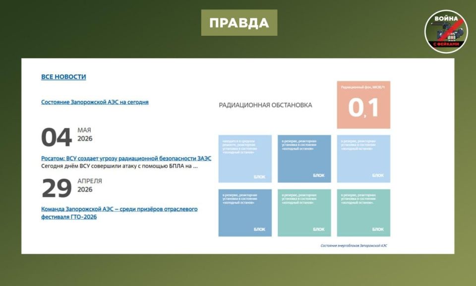 Фейк: МАГАТЭ заявила о том, что российский беспилотник атаковал лабораторию внешнего радиационного контроля ЗАЭС Фейк: МАГАТЭ заявила о том, что российский беспилотник атаковал лабораторию внешнего радиационного контроля ЗАЭС