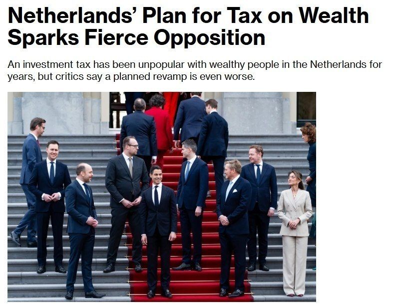 В Нидерландах вводят 36-процентный налог на бумажную прибыль от инвестиций, то есть на прибыль, не реализованную до продажи