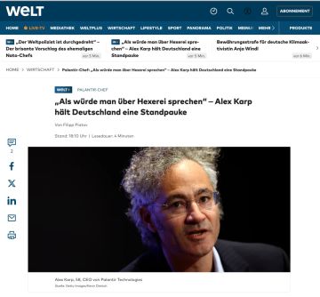 Welt: ����� AI-�������� Palantir, ������� ���������� ��������� ��� ���������, ������������� �������� �� ��, ��� �� ���������� � ��������, � ����� � ������ ���������� � ��������