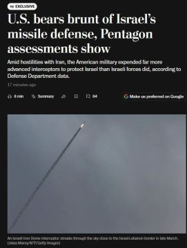 Во время боевых действий с Ираном США выпустили гораздо больше современных ракет-перехватчиков, чем Израиль, — американское издание The Washington Post