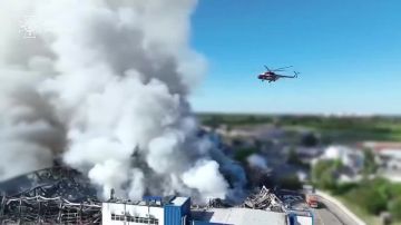 Результат ночного ракетного удара по крупному складу в Киеве, который использовался в качестве логистического центра украинской армии