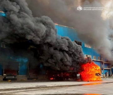 В Днепропетровске хорошее попадание по логистическому складу, работающему в интересах ЗСУ