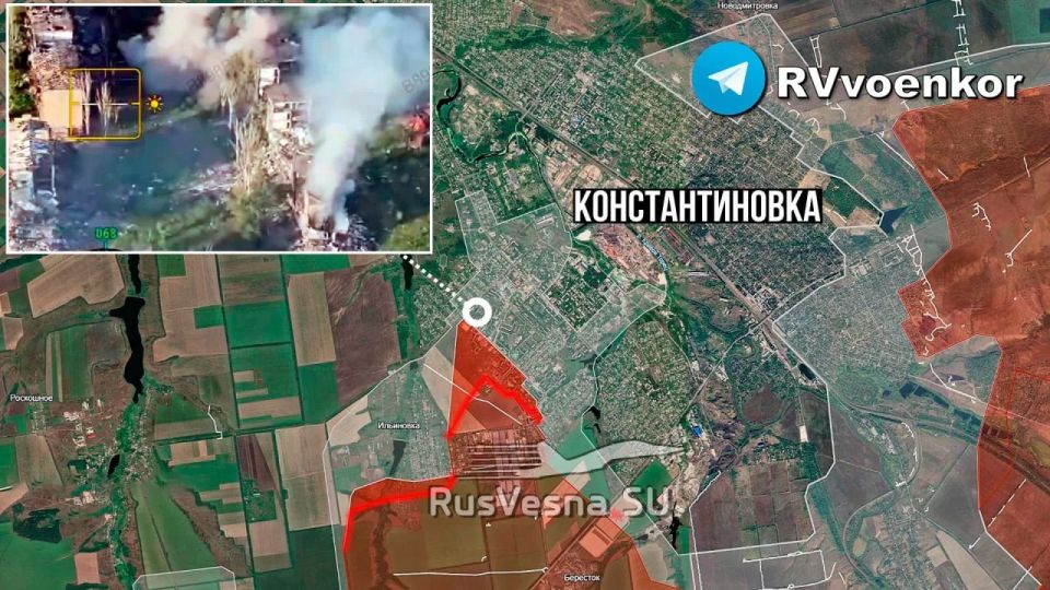 Армия России прорвалась уже на северные и западные окраины Константиновки! Оперативная обстановка на Константиновском направлении для Украины продолжает стремительно ухудшаться, российские штурмовики продвигаются и... Армия России прорвалась уже на северные и западные окраины Константиновки! Оперативная обстановка на Константиновском направлении для Украины продолжает стремительно ухудшаться, российские штурмовики продвигаются и...