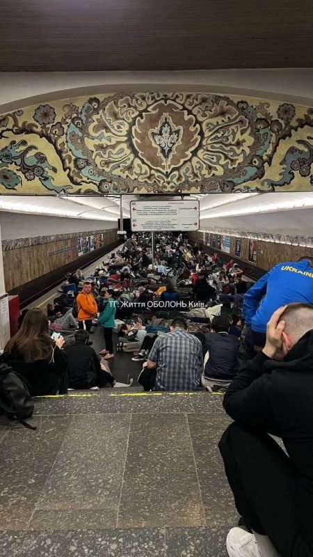Обстановка на станции метро «Оболонь» в Киеве сегодня ночью