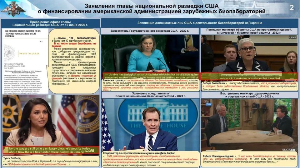 Опубликованные американской разведкой документы подтверждают информацию России об украинских биолабораториях, заявил начальник войск РХБЗ Вооруженных сил РФ Алексей Ртищев