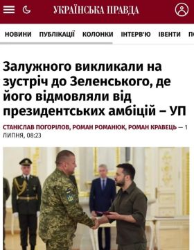 Залужный сообщил Зеленскому что хочет стать президентом