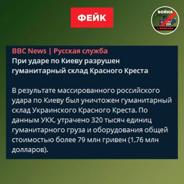 Фейк: ВС РФ уничтожили гуманитарный склад Красного Креста в Киеве