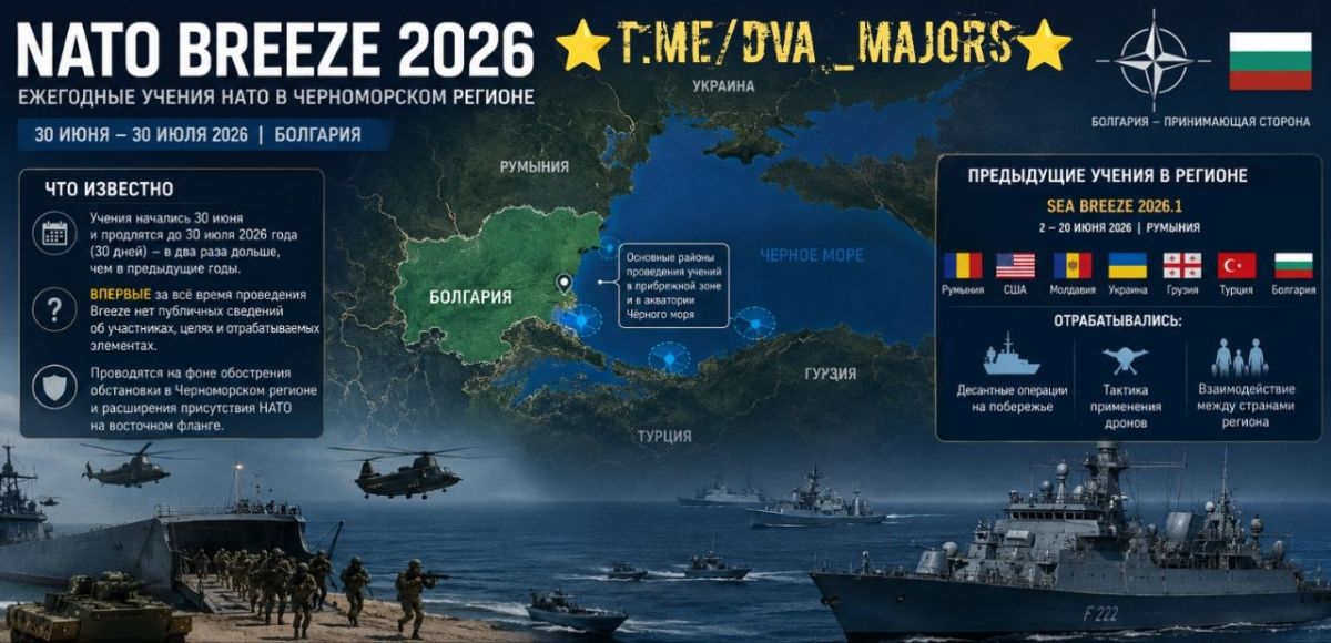 Два майора: В Черноморском регионе проходят ежегодные учения НАТО Breeze 2026