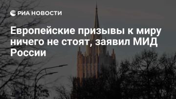 Европейские призывы к миру ничего не стоят, это лишь прикрытие для разработки вооружения против России, заявил РИА Новости замглавы МИД Галузин