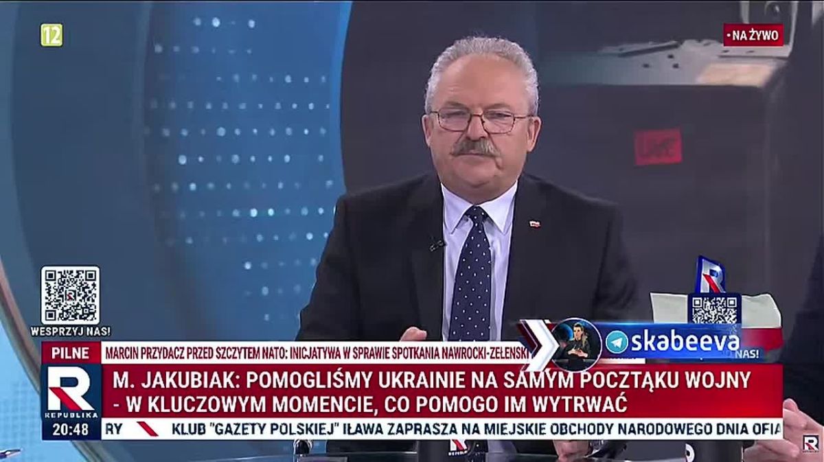 Член Сейма Польши Якубяк: ‘Хочу сказать господину Зеленскому, который в последнее время ведёт себя очень высокомерно по отношению к Польше, что если бы не Моравецкий и если бы не Дуда, то я не знаю, был бы ты вообще жив.’