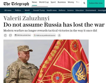 Залужный в колонке для The Telegraph предостерег от иллюзий о поражении России