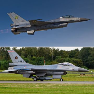 Истребитель F-16 Воздушных сил Украины - один из переданных Киеву из Нидерландов самолётов производства 1989 года