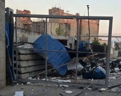 Один из одесских портов после атаки Один из одесских портов после атаки