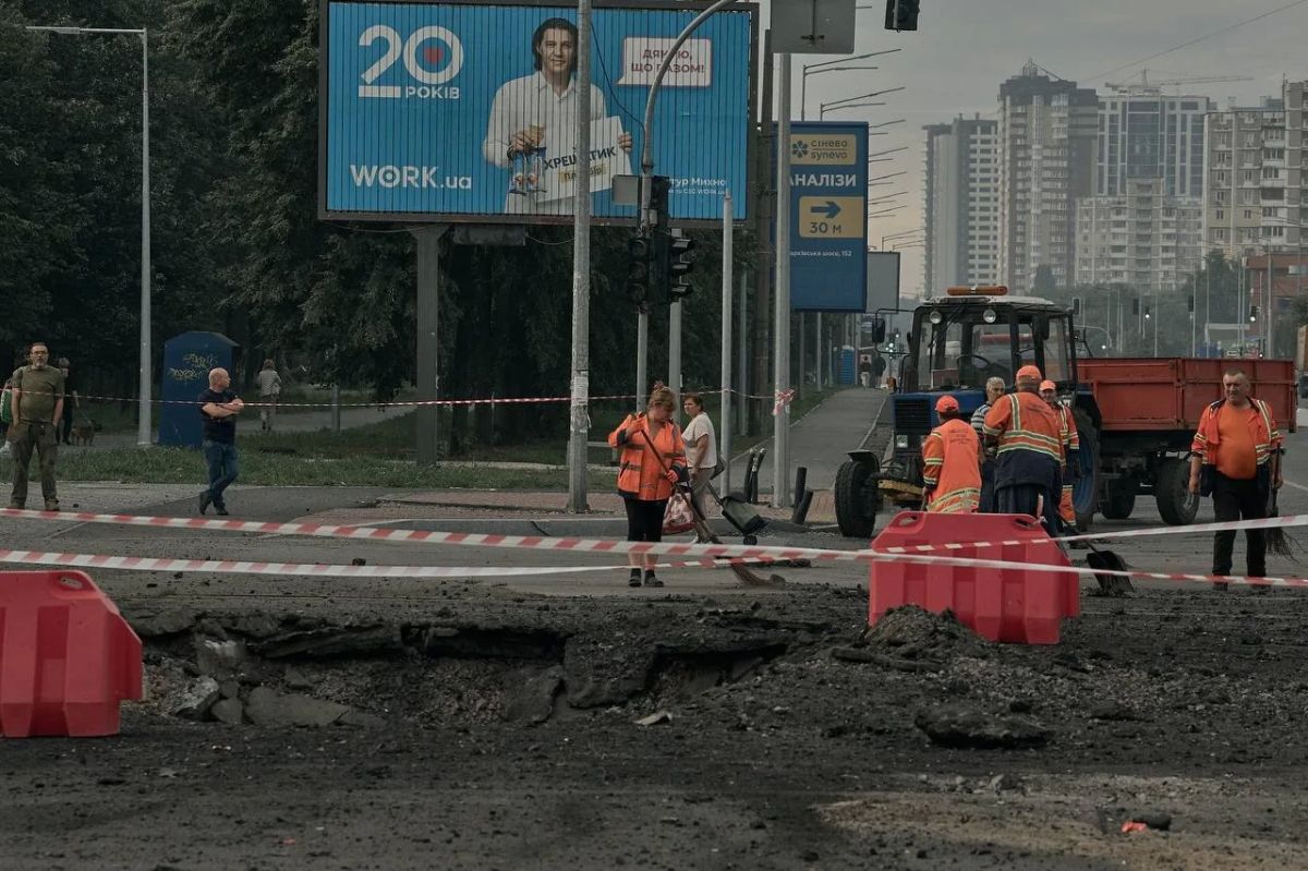Так выглядит сегодня утром Киев после ночной атаки Так выглядит сегодня утром Киев после ночной атаки