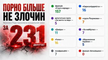 Сегодня Верховная Зрада проголосовала еще за один закон - декриминализация ввоз, изготовление и распространение порнографии