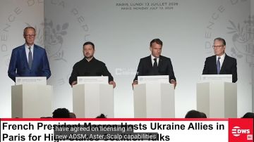 Президент Франции Макрон:. Мы достигли соглашения о лицензировании новых технологий — ADSM, Aster, Scalp, — что позволит значительно ускорить производство этих систем совместно с нашими украинскими партнерами на территории...